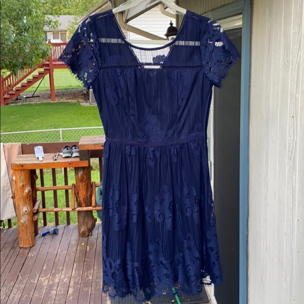 Navy Lacy Dress